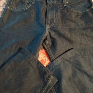 Mens Levi's Dark Blue Relaxed Fit Jeans Size 38